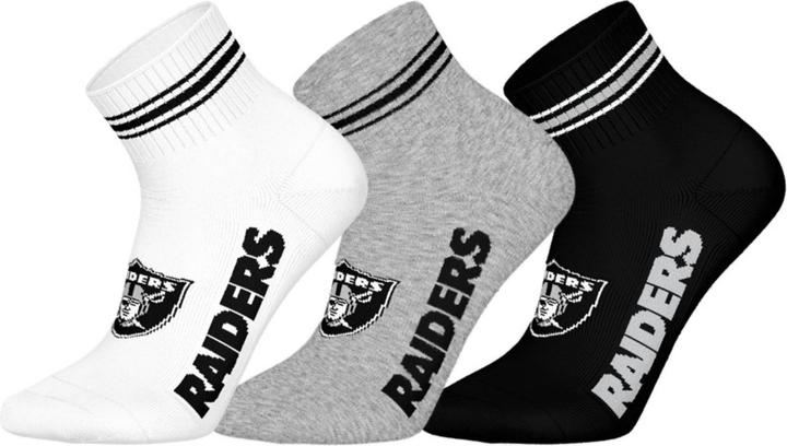 Produktbild Barefoot Las Vegas Raiders 3pk Quarter Socks 35-38 (35 - 38)