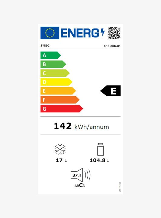 Etichetta energetica Smeg FAB10RCR5 (122 l)