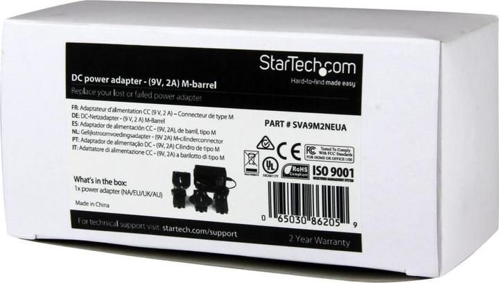 Image du produit StarTech Adaptateur D'Alimentation En Courant Continu - 9v 2a
