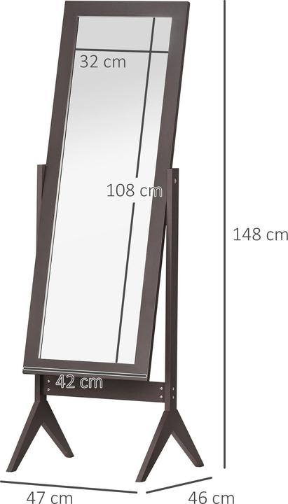 Actual product image Homcom Standing mirror (47 x 46 x 148 cm)
