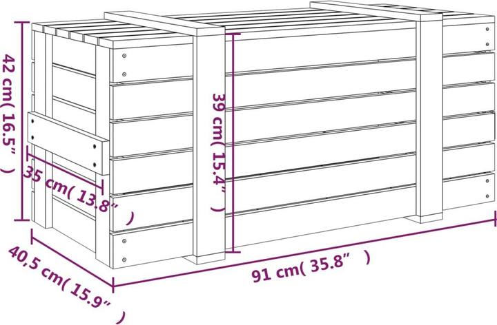 Actual product image VidaXL Britteny (91 x 40.5 x 42 cm)