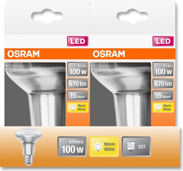 Actual product image Osram Star R80 (E27, 100 W, 670 lm, 1 x, G)