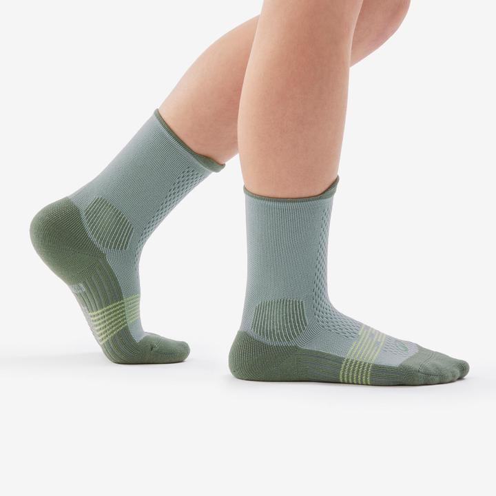 Produktbild Quechua Wandersocken Kinder hoch - Hike 500 grün (27, 30)