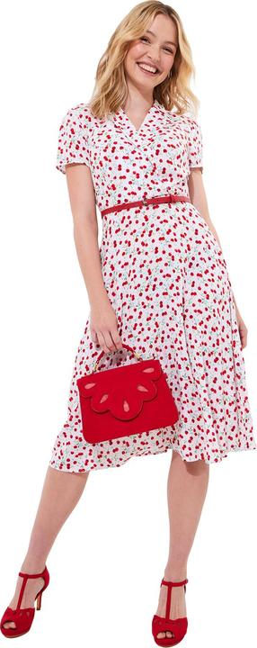 Actual product image Joe Browns PETITE Cherry Print Tie-Waist Midi (42)