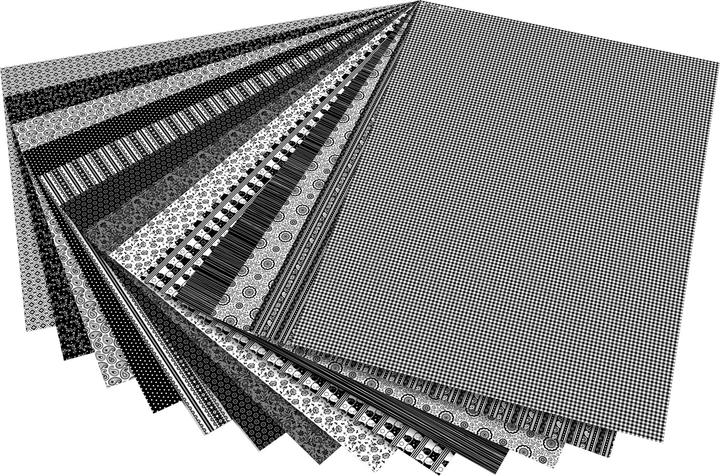 Produktbild Folia Motivkarton "Schwarz / Weiá", 500 x 700 mm, 270 g/qm (270 g/m²)
