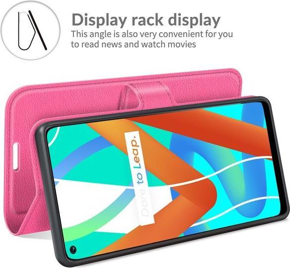 Actual product image MU Classic Litchi Leather Bookcover Series (Realme 8 5G)