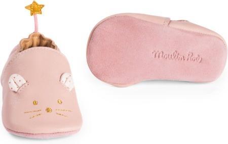 Image du produit Moulin Roty Chaussons en cuir Souris 18/24 mois, La Petite Ecole de Danse (18, 24)