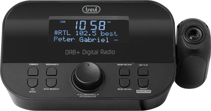 Actual product image Trevi RC 85D8 DAB Digital Alarm Clock Black