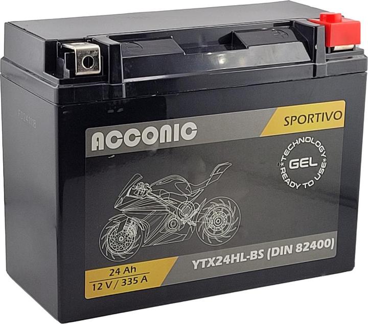 Produktbild Acconic Sportivo GEL YTX24HL-BS Motorradbatterie 24 Ah 12V (DIN 82400) (12 V, 24 Ah)