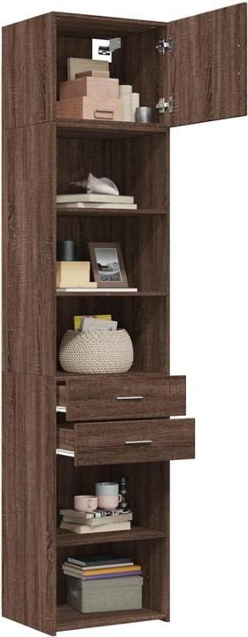 Image du produit VidaXL Armoire haute étroite aspect chêne (50 x 42.5 x 225 cm)