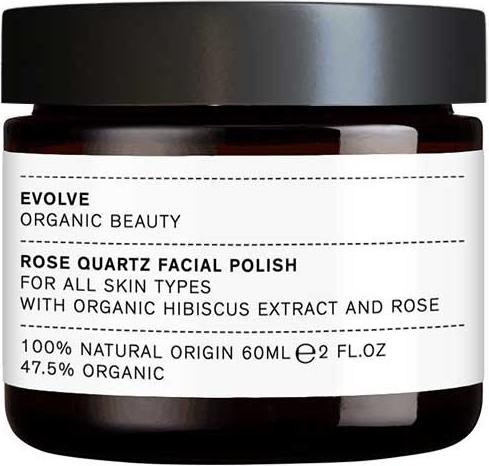 Actual product image Evolve Natural Rose Quartz Facial Polish 2 fl oz 60 mL (Cleaning cloths, 60 ml)