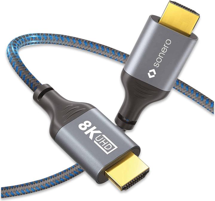 Actual product image Sonero HDMI cable, 8K60, grey/blue, 3 m (3 m, HDMI)