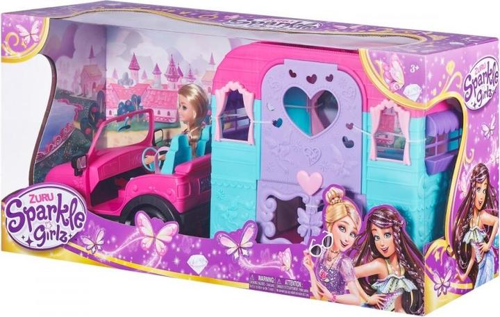 Actual product image Zuru Sparkle Girlz Doll with Jeep and Caravan (100176)