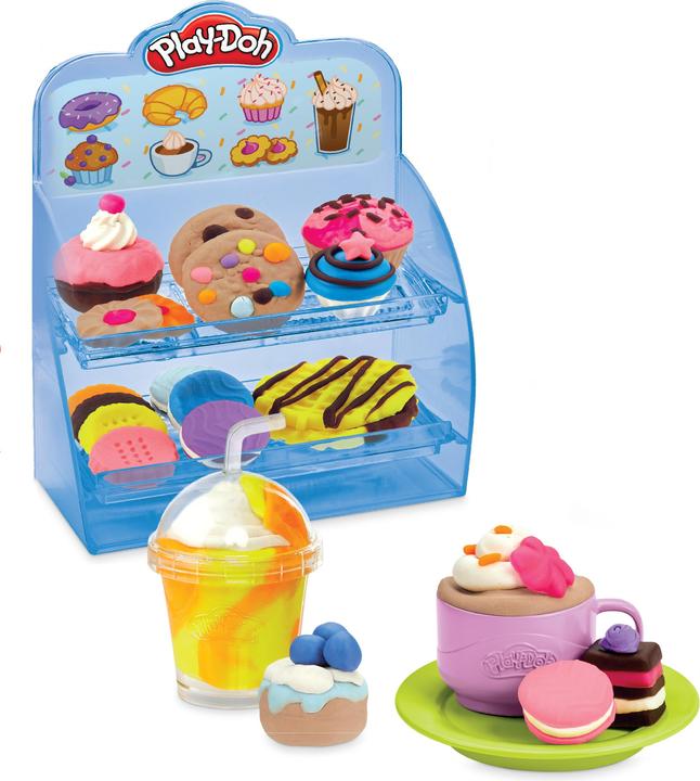 Productafbeelding Play-Doh Kitchen Creations Kneedplezier Café, Café speelset met 20 accessoires en 8 blikken
