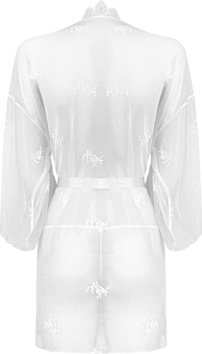 Image du produit Christine Le Duc Ensemble kimono en dentelle fleur - blanc (XL)