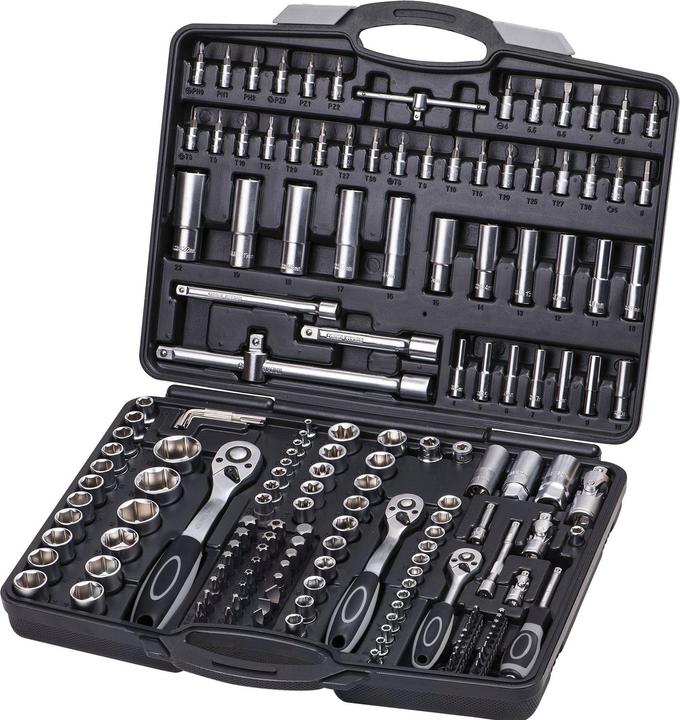 Actual product image WGB Socket spanner set 1/4" + 1/2" + 3/8" 171 pcs. chrome vanadium steel