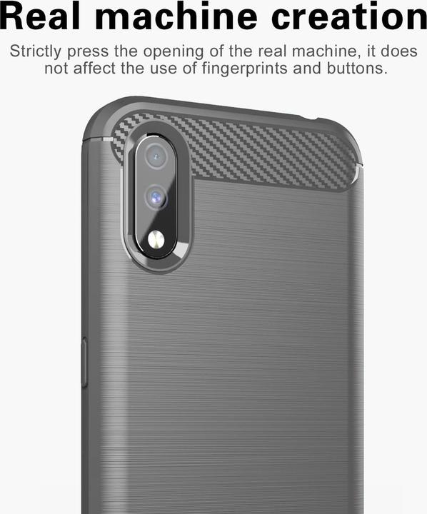 Image du produit Cadorabo TPU Ultra Slim carbon edelstahl Combi Cover (Samsung Galaxy A01)