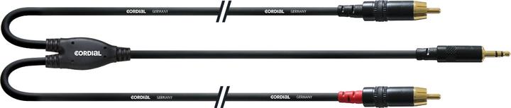 Produktbild Cordial CFY WCC-LONG - Stereo 3.5mm -> 2x Cinch Anschlusskabel (0.90 m, 3.5mm Klinke (AUX), Cinch)