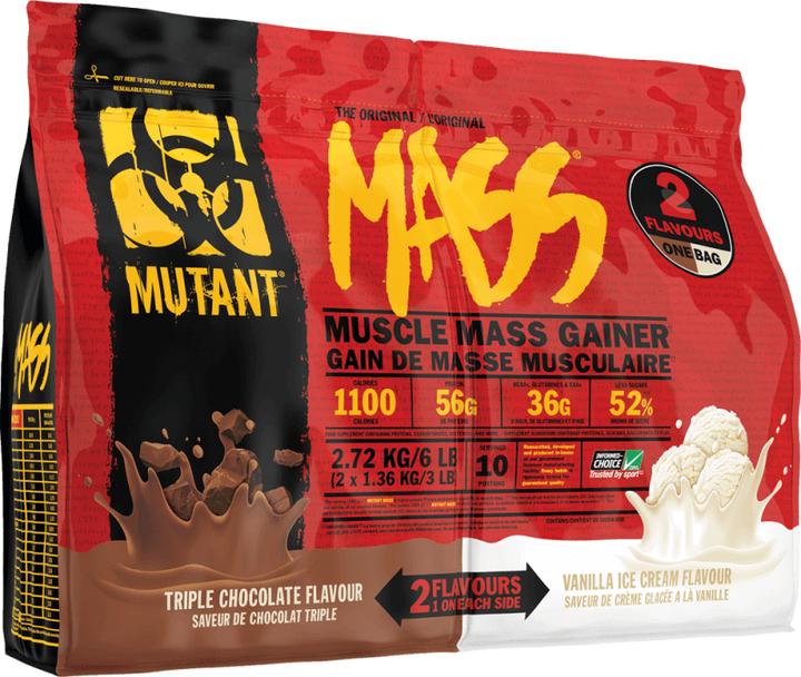 Actual product image Mutant Mass Dual Chamber Bag, 2720 g bag (Triple Chocolate, Vanilla Ice Cream, 1 pcs., 2720 g)