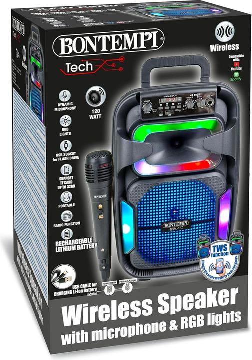 Produktbild Bontempi Wireless Lautsprecher mit Mikrofon 120W