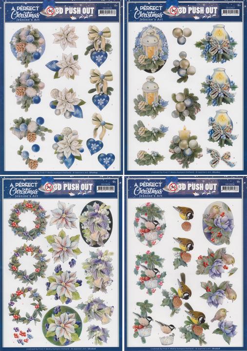 Produktbild Jeanine's Art 3D-Stanzbogen-Set "A perfect Christmas" (4 x)