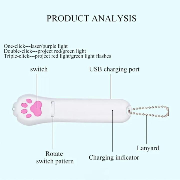 Actual product image 5 in 1 laser pointer LED torch presentation cat toy laser light
