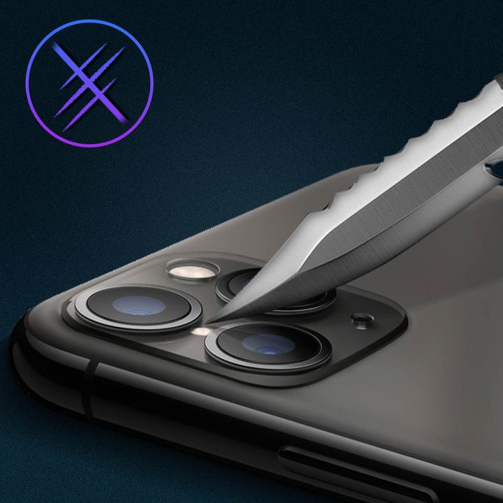 Produktbild Avizar Apple iPhone 11 Pro schwarzer Fake Kamera Aufkleber für die Rückkamera aus Glas (1 Stück)