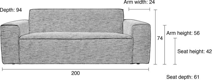 Actual product image Zuiver Boron (2 person sofa)