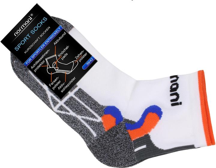 Immagine prodotto Normani 2 paia di calzini sportivi a gamba corta (Confezione da 2, 43 - 46)