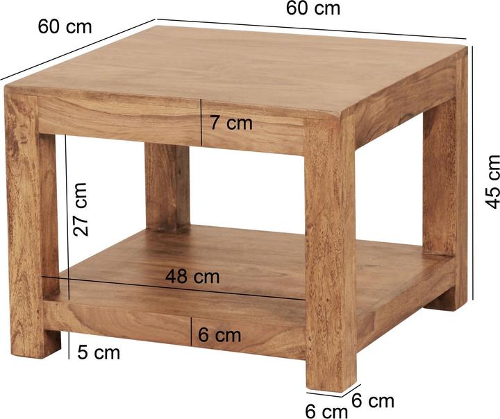Actual product image Wohnling Mumbai (60 x 60 x 45 cm)