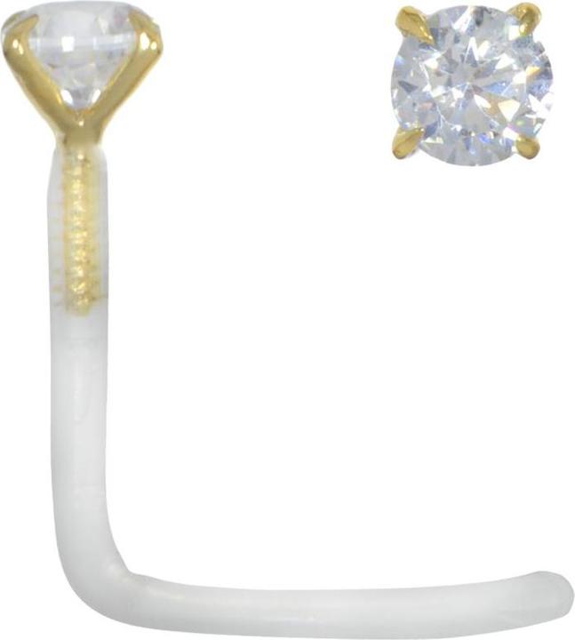 Actual product image Bijouteria Nose piercing (Bioplastic, Gold, Crystal)
