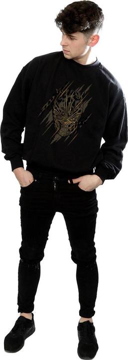 Immagine prodotto Felpa uomo Black Panther Gold Head in cotone (XXL)