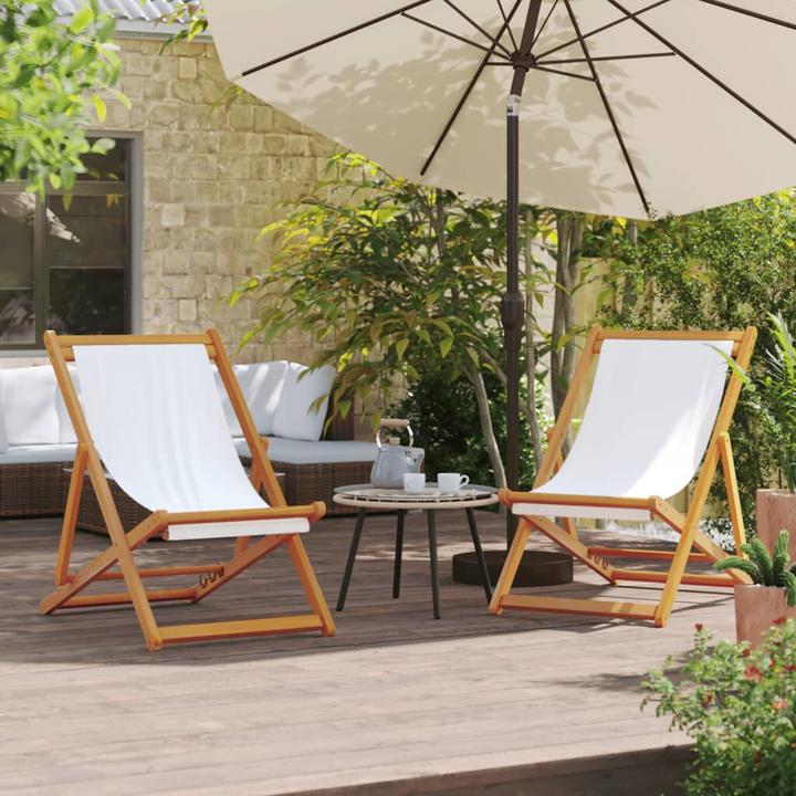 Actual product image VidaXL Klappbare Strandstühle 2 Stk. Stoff (127 cm)