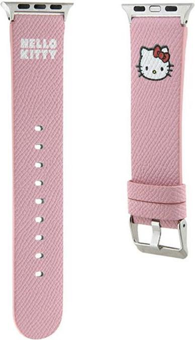Actual product image Hello Kitty Pasek HKAWMPGKHP Apple Watch 38/40/41mm różowy/pink strap Kitty Head (40 mm, 41 mm, 38 mm, Stainless steel, Faux leather)