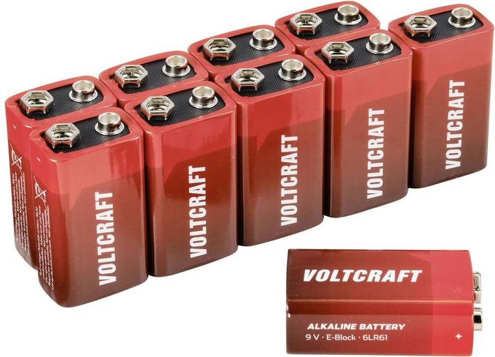 Voltcraft 6LR61 (10 pz., 9V Block, 550 mAh)