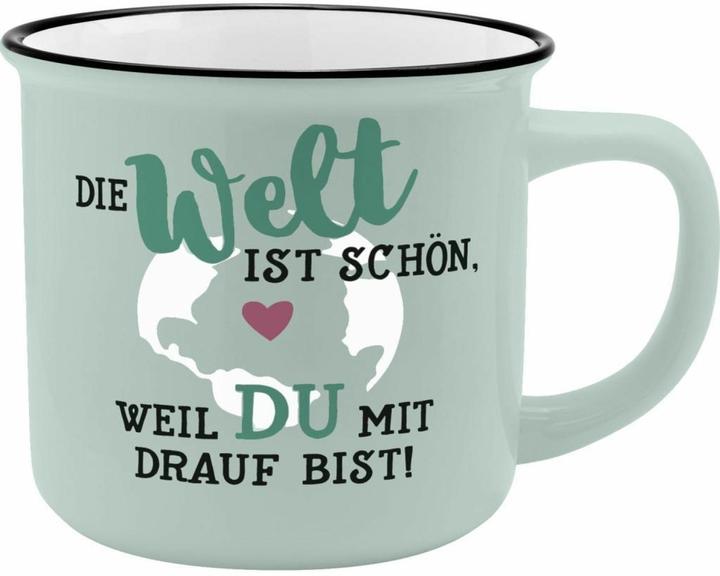 Produktbild Sheepworld Becher "Die Welt ist schön, weil Du mit drauf bist!" (350 ml)