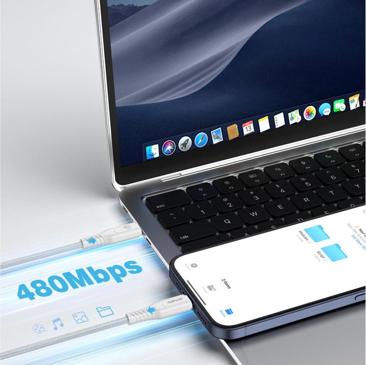Produktbild 4smarts USB 2.0-Kabel Data and charging cable USB C (1.50 m, USB 2.0)