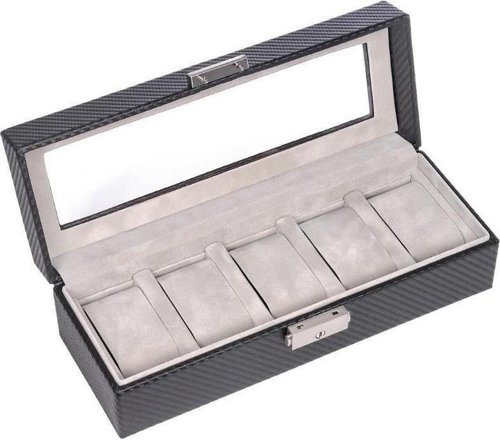 Image du produit Sacher 1115.380421 - Étui pour 5 montres carvon noir (cuir)