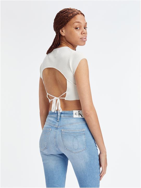 Image du produit Calvin Klein Jeans Open Back Tied Knitted Crop Top - 123149 (M)