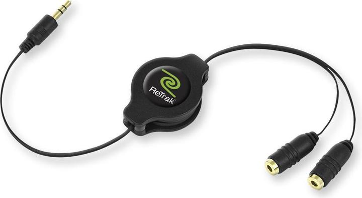 Produktbild ReTrak Retractable Headphone Splitter (1m, 3.5mm Klinke)