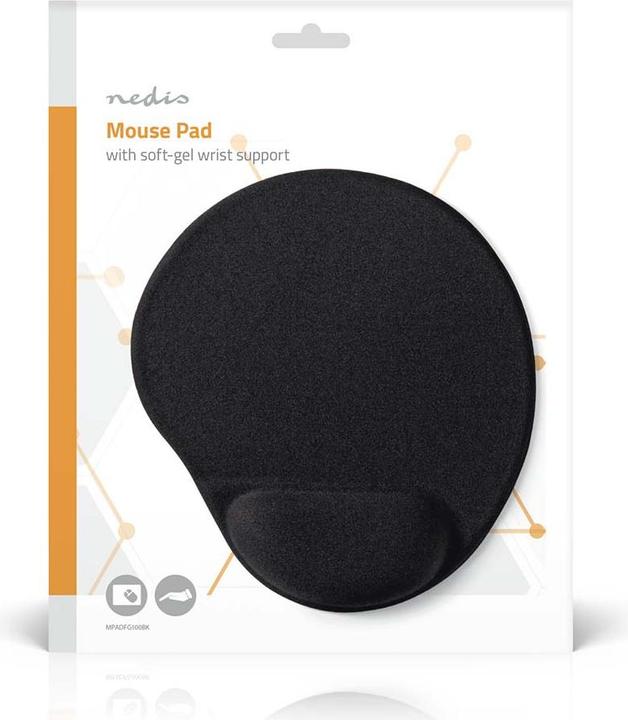 Image du produit Nedis Tapis de souris 215 mm noir noir