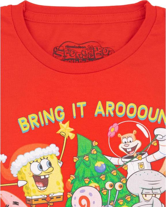 Actual product image Spongebob Squarepants Childrens/Kids Christmas Tree T-Shirt (128)