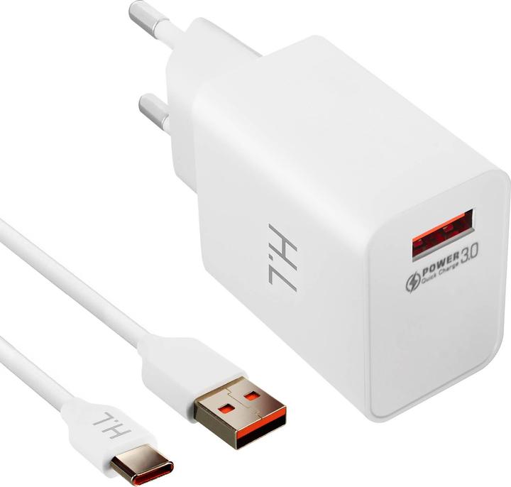 Produktbild Avizar Qualcomm Quick Charge 3.0 3A Netzteil + USB-C Kabel (18 W)