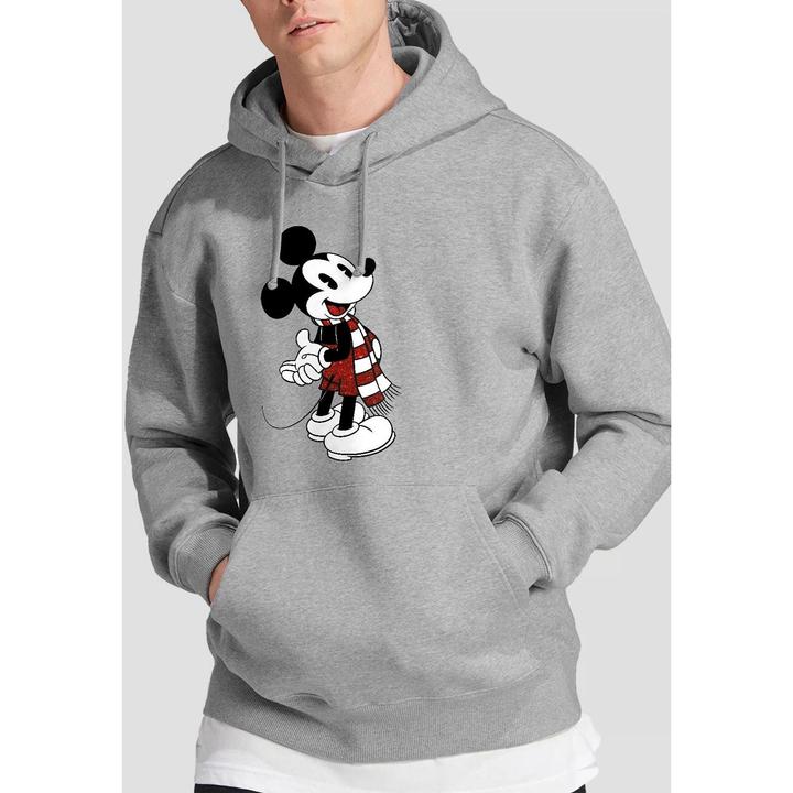 Actual product image Disney Mens Mickey Mouse Scarf Christmas Hoodie (S)