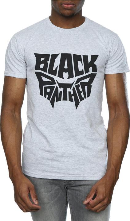 Immagine prodotto Maglietta Black Panther Uomo con emblema con parola (XXL)