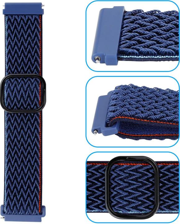 Actual product image Cadorabo Wristband for Samsung Galaxy Gear (22 mm, Nylon)