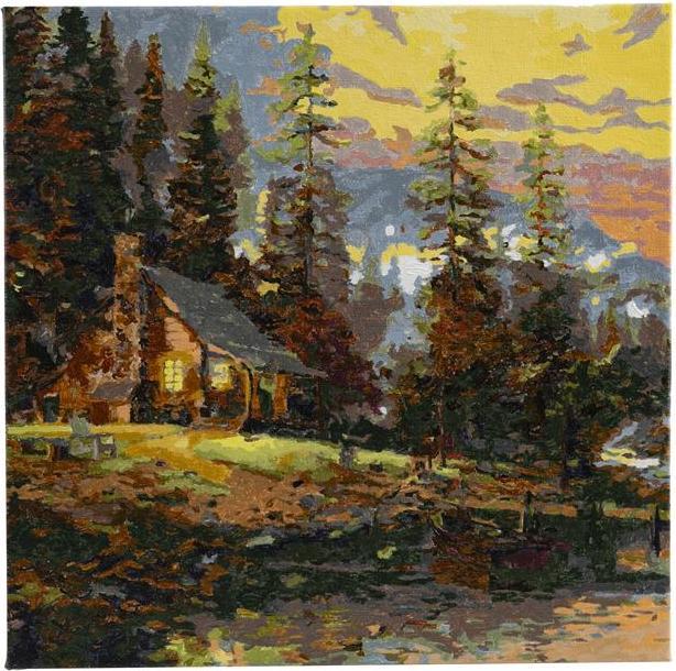 Produktbild Craft Buddy A Peaceful Retreat, 30x30cm Paint By Numbers Kit - Thomas Kinkade