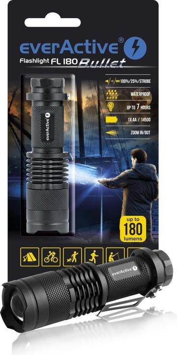 Actual product image Everactive FL-180 Bullet LED - Flashlight (9.40 cm, 200 lm)