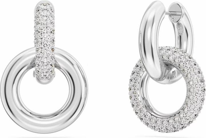 Image du produit Swarovski Créoles Dextera Cercle entrelacé Blanc (Métal Swarovski)