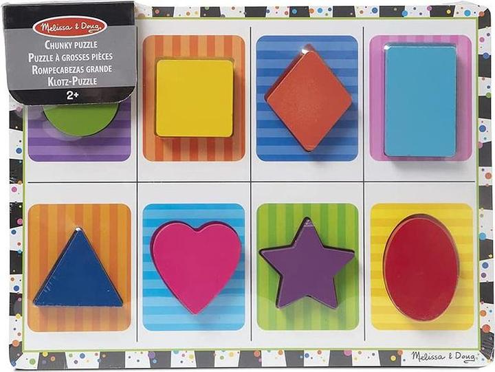 Produktbild Melissa & Doug Puzzle Encastrement Formes Geometriques (Fr-De-En-Es) (8 Teile)
